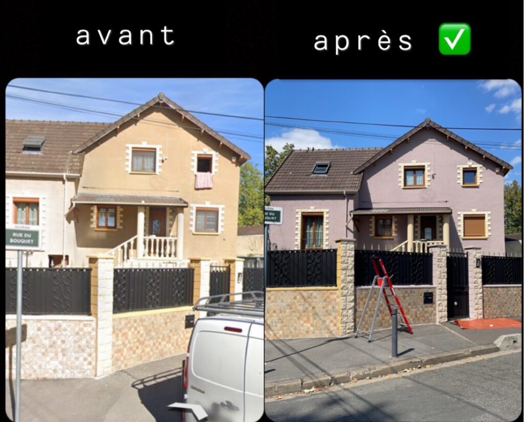 Ravalement peinture façade isolante - maison 93 Sevran - peinture isolante thermique , revêtement thermique - Dylan Winterstein