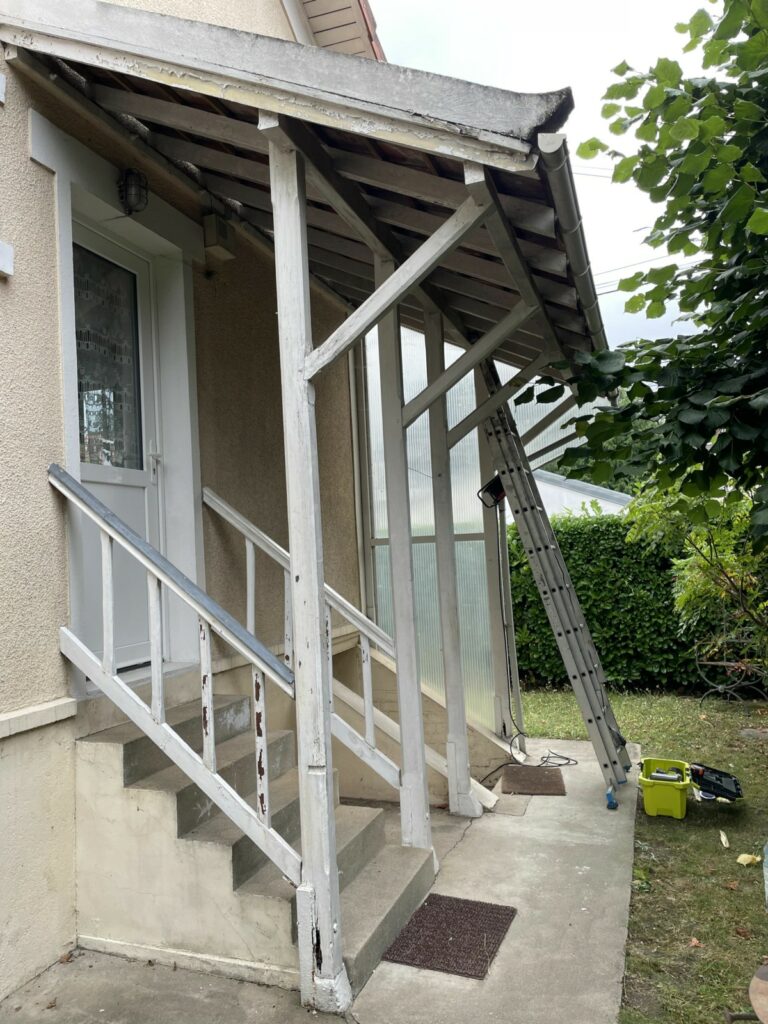 boiseries et bas de façade peinture 95 Eaubonne AVANT